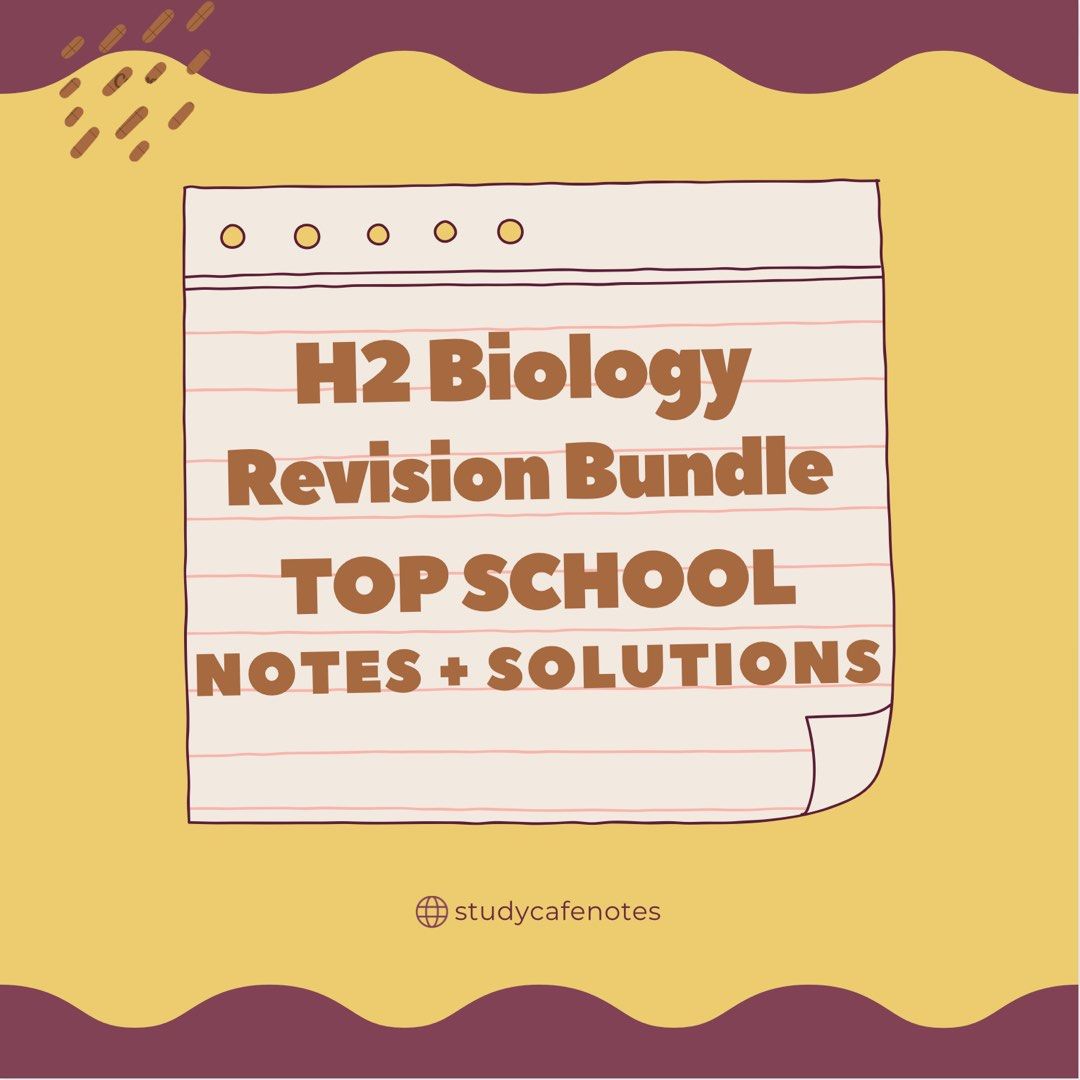 H2 Biology Revision Bundle - Bio Practice Papers with Comprehensive ...
