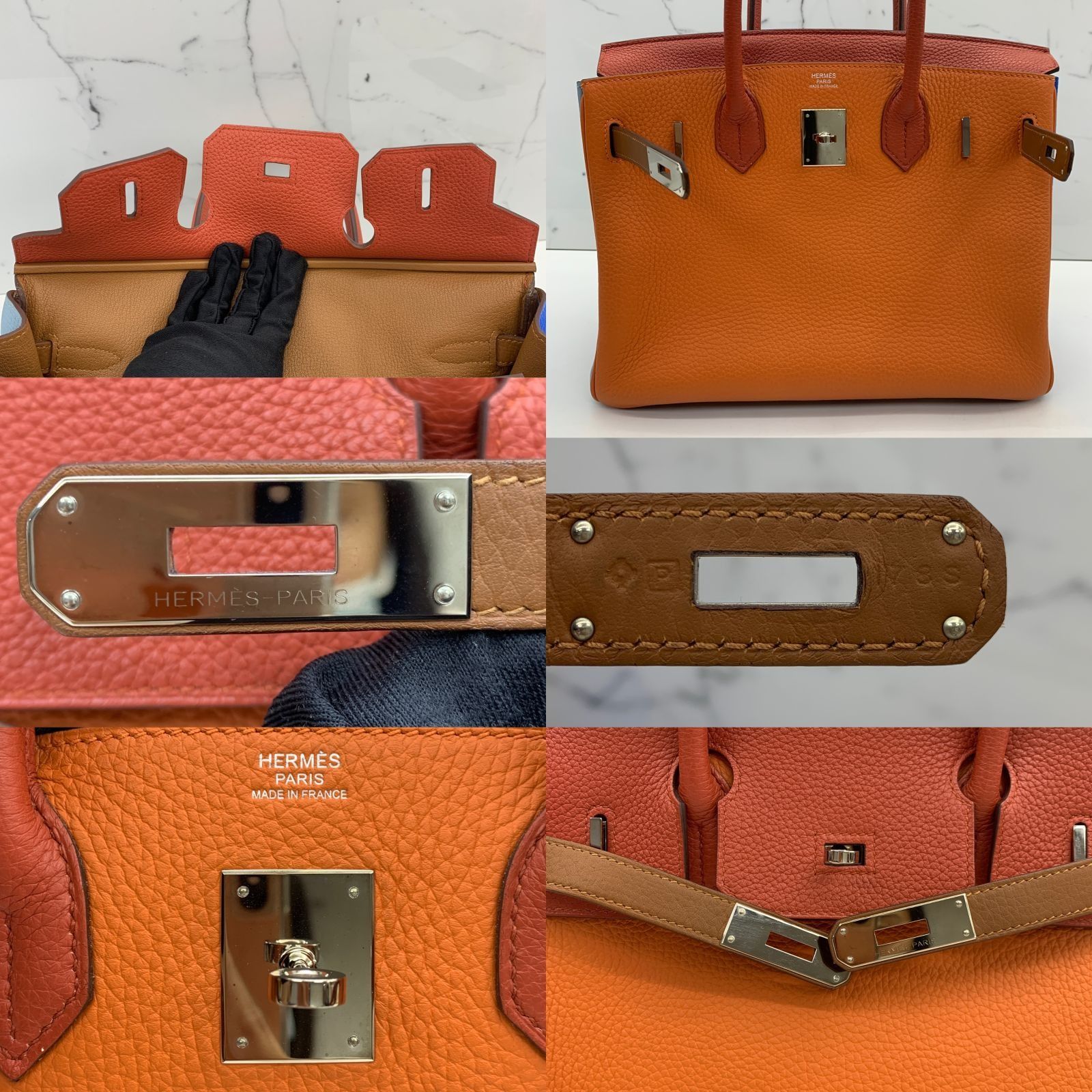 ↘️New Price↘️ Hermes Birkin 30-Rouge VIF Leather Type: Clemence Hardware:  Palladium Color: Rough VIF Stamp: A(Year 2017) Condition:…