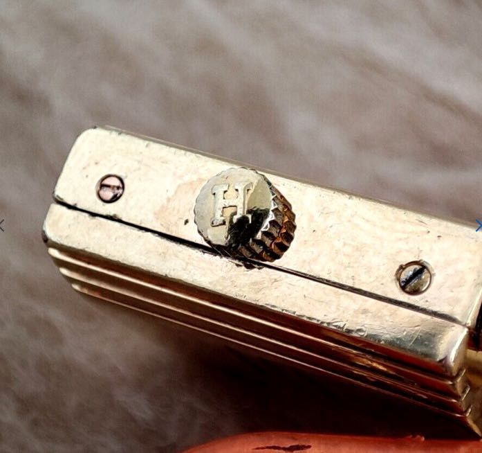 HERMES KELLY GOLD Plaque PADLOCK Quartz Gold & Black Ladies Watch Rare