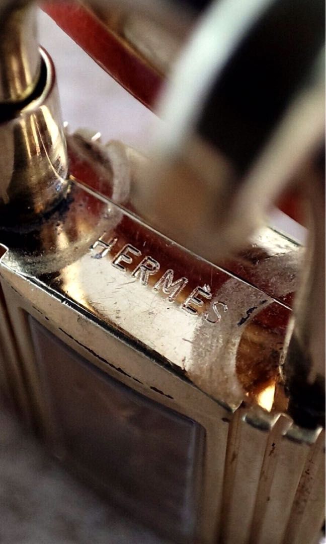 HERMES KELLY GOLD Plaque PADLOCK Quartz Gold & Black Ladies Watch Rare