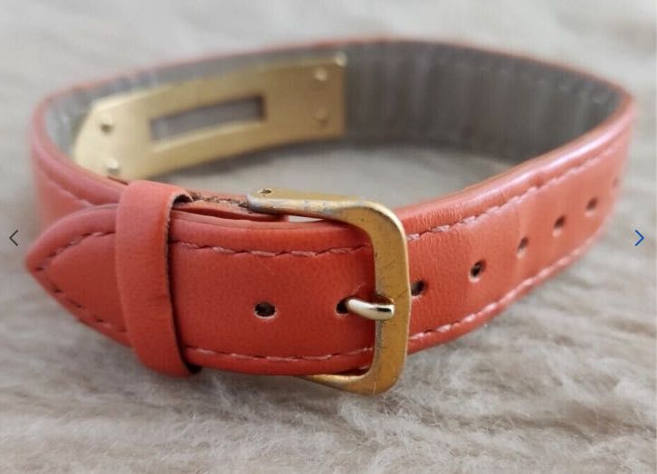 HERMES KELLY GOLD Plaque PADLOCK Quartz Gold & Black Ladies Watch Rare