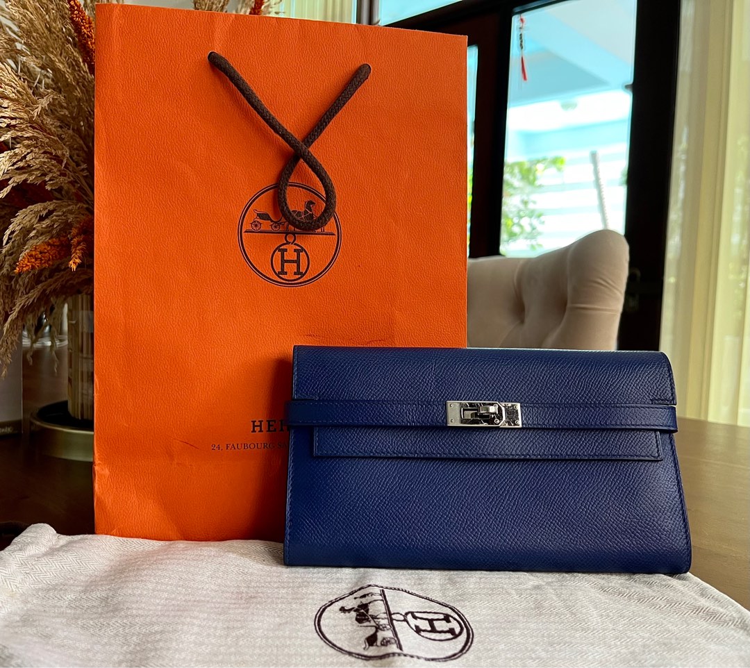 Hermes Kelly bundle Navy Blue, Luxury, Bags & Wallets on Carousell
