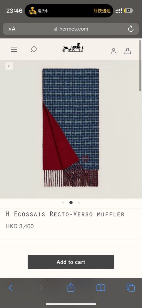 H Ecossais Recto-Verso muffler