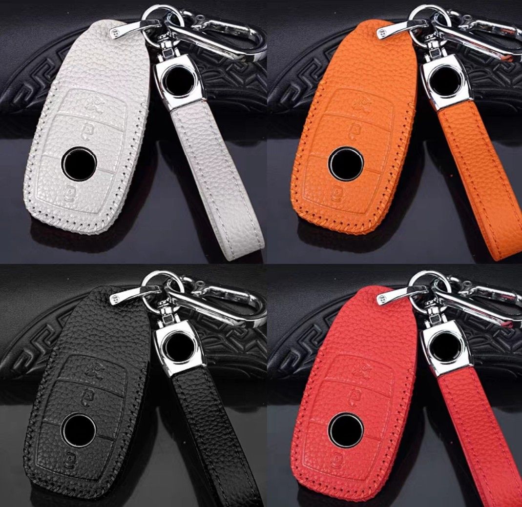 HIGH QUALITY GENUINE CALF LEATHER KEY FOB KEY CASE KEY HOLDER FOR