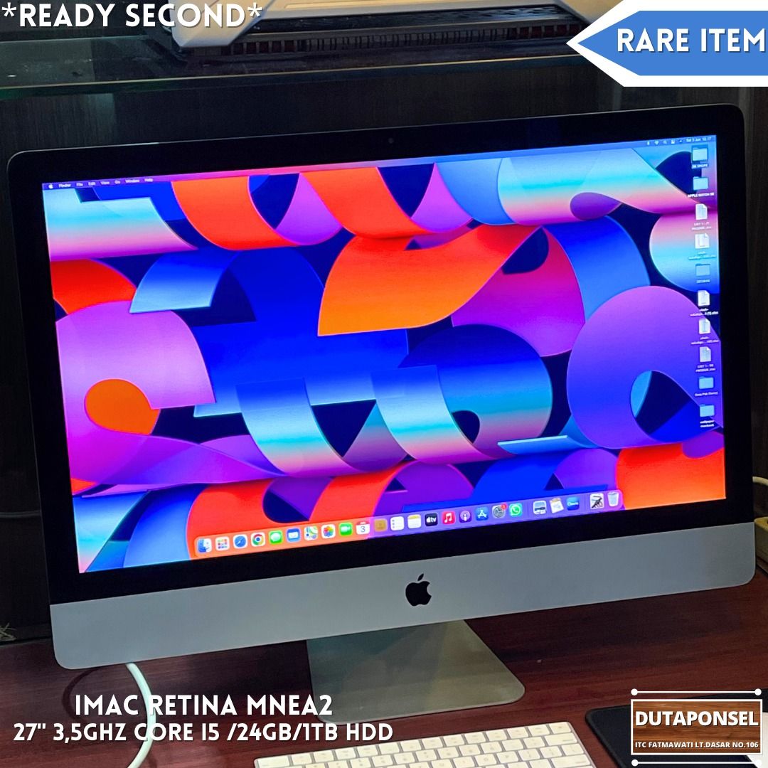 HIGHEST SPEK iMAC RETINA 5K MNEA2 27 INCH 3,5GHZ CORE I5 24GB/1TB