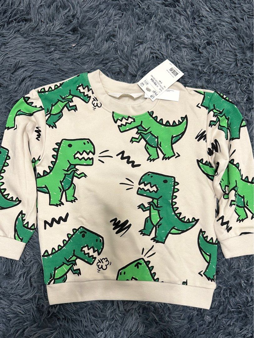 H&M Dinosaur Sweater, Babies & Kids, Babies & Kids Fashion on Carousell