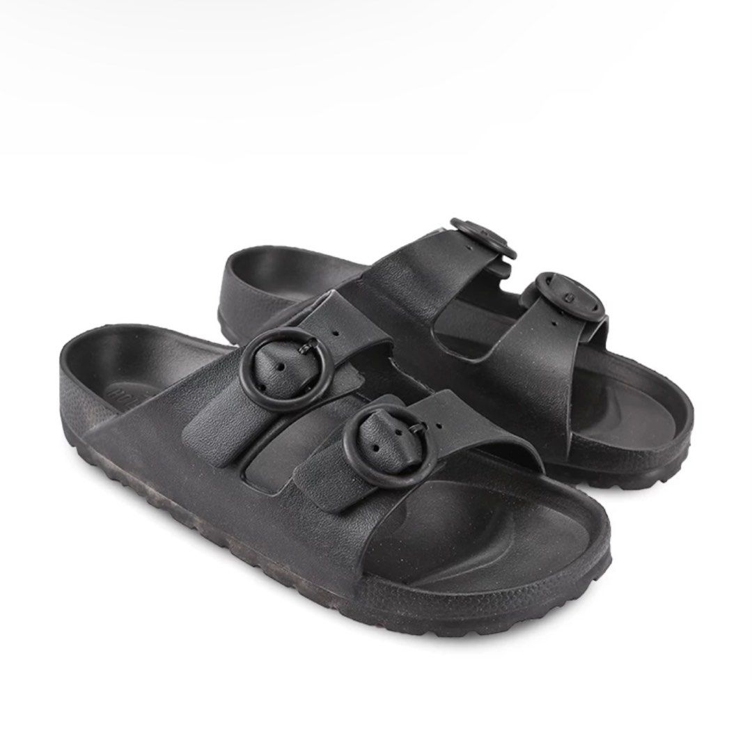 HOLLISTER CALIFORNIA MEN'S Logo Slide Slides Sandals Black White Shoes L 11  / 12 $39.99 - PicClick