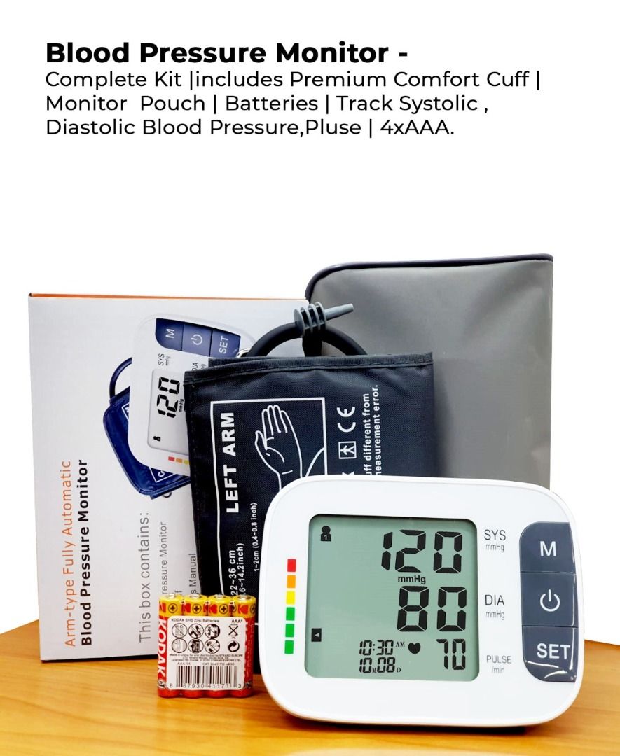 HSA registered Upper Arm Blood Pressure Monitor, Health & Nutrition