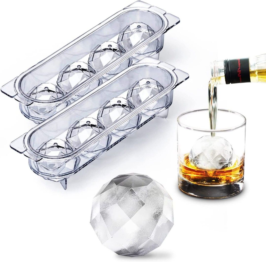 ITWIST Large Ice Ball Maker Mold Round Ice Cube Tray with Tongs Easy  Release