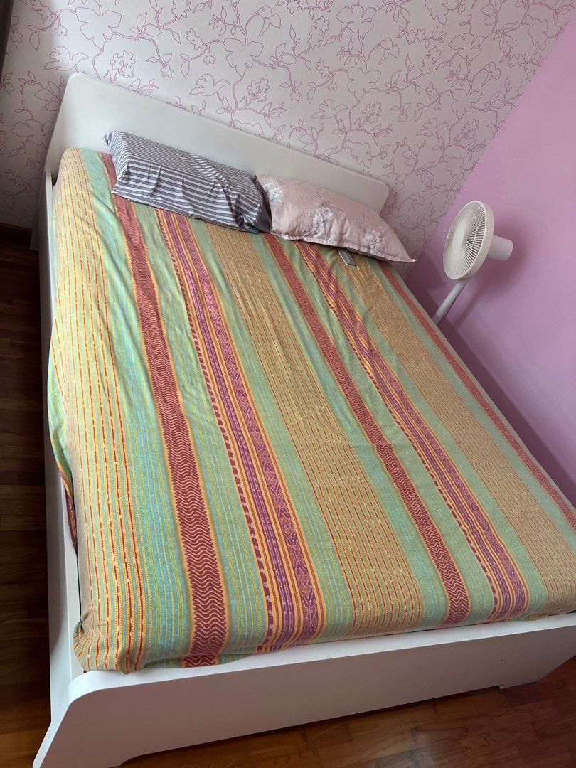 Ikea Askvoll Bedframe, Furniture & Home Living, Furniture, Bed Frames