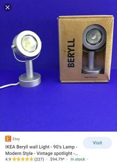 IKEA BERYLL WALL LIGHT - 90'LAMP - MODERN STYLE - VINTAGE SPOTLIGHT