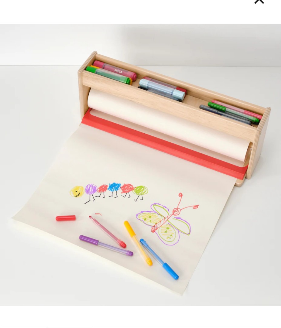 Kids Paper Roll with Wooden Dispenser