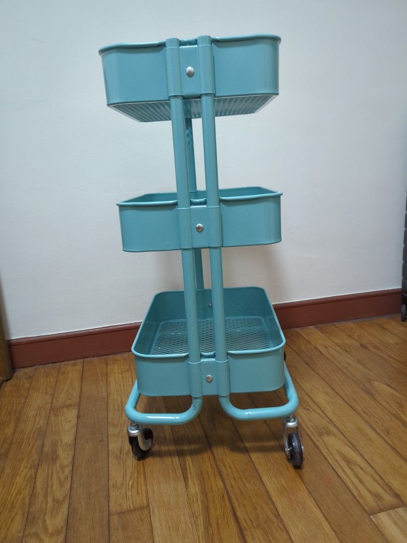 Ikea Raskog Trolley (Turquoise), Furniture & Home Living, Furniture