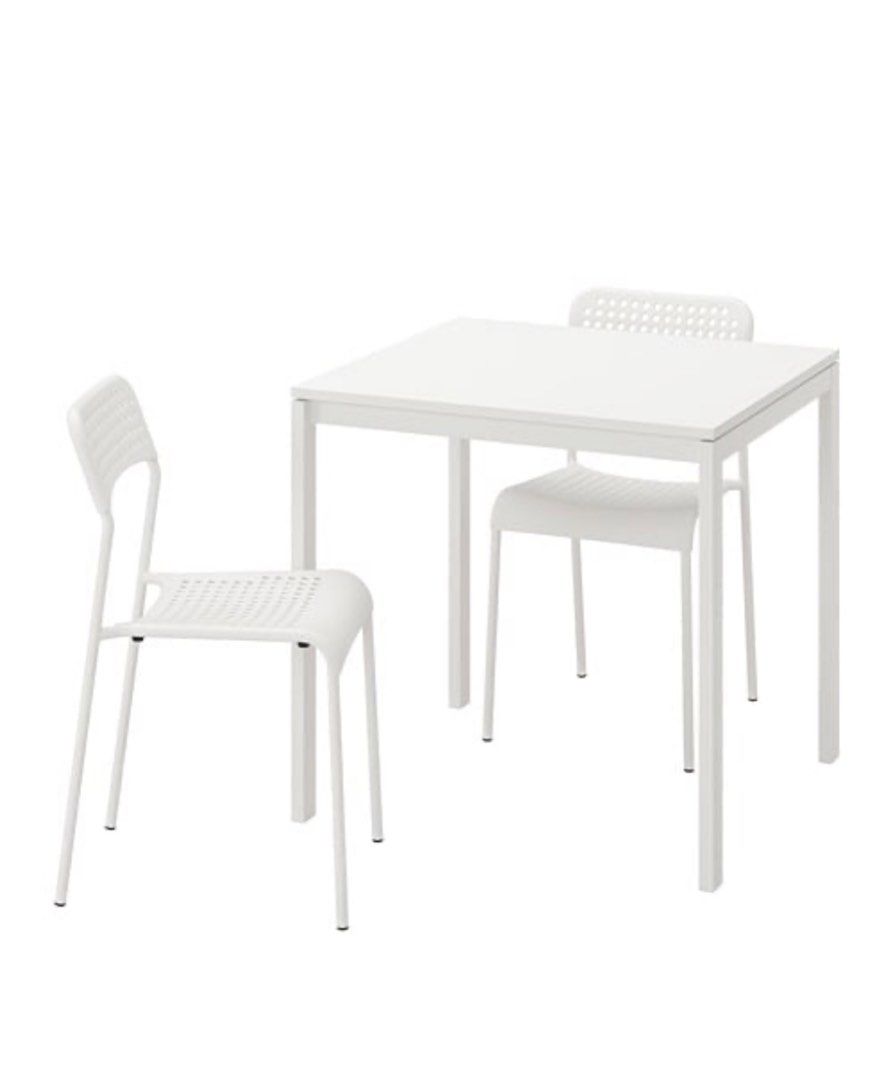 IKEA Table & 2 Chairs, Furniture & Home Living, Furniture, Tables
