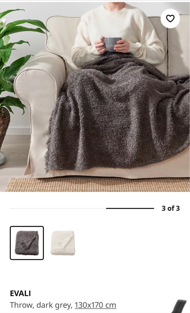 IKEA throw blanket, Furniture & Home Living, Bedding & Towels on Carousell