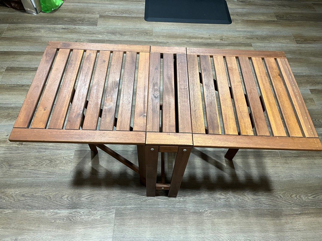 IKEA wooden foldable table, Furniture & Home Living, Furniture, Tables