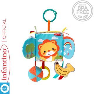 INFANTINO Peek & Seek Sensory Activity Cube™ (BPA-Free) - Features 10 SENSORY Activities - Developmental Toy