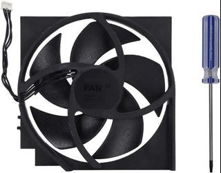 Internal Cooling Fan Replacement for Xbox ONE S OEM, 5 Blades 4 Pin Turbo Cooling Fans Repair Part Kit