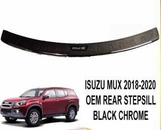 Isuzu MUX 2018 to 2020 OEM Rear Stepsill Black Chrome 2019 Step sill