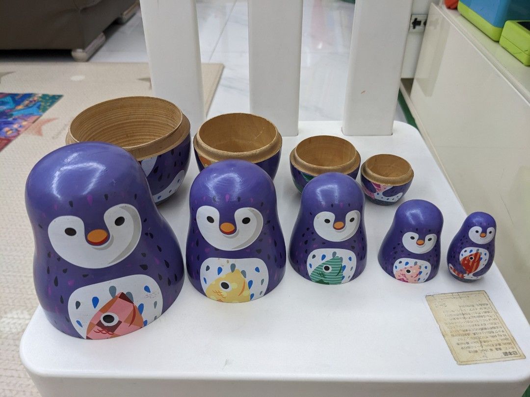 Janod penguin russian dolls sales