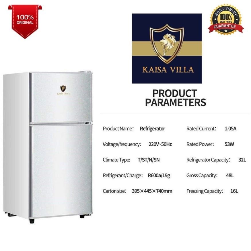 Kaisa Villa 2 Door Inverter Refrigerator with FREE REFRIGERATOR COVER
