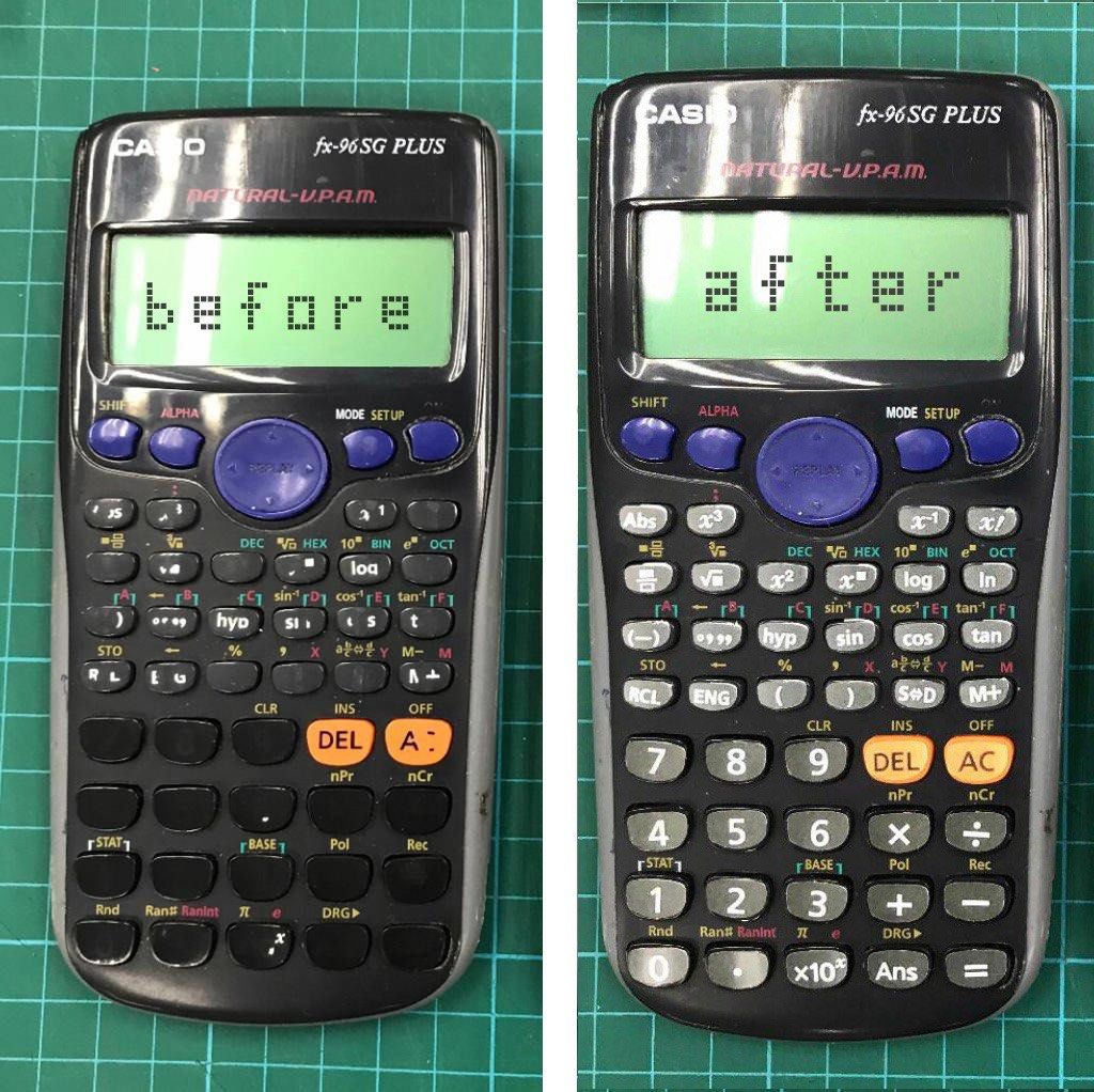 Keypad stickers for Casio fx-96SG, Hobbies & Toys, Stationery & Craft ...