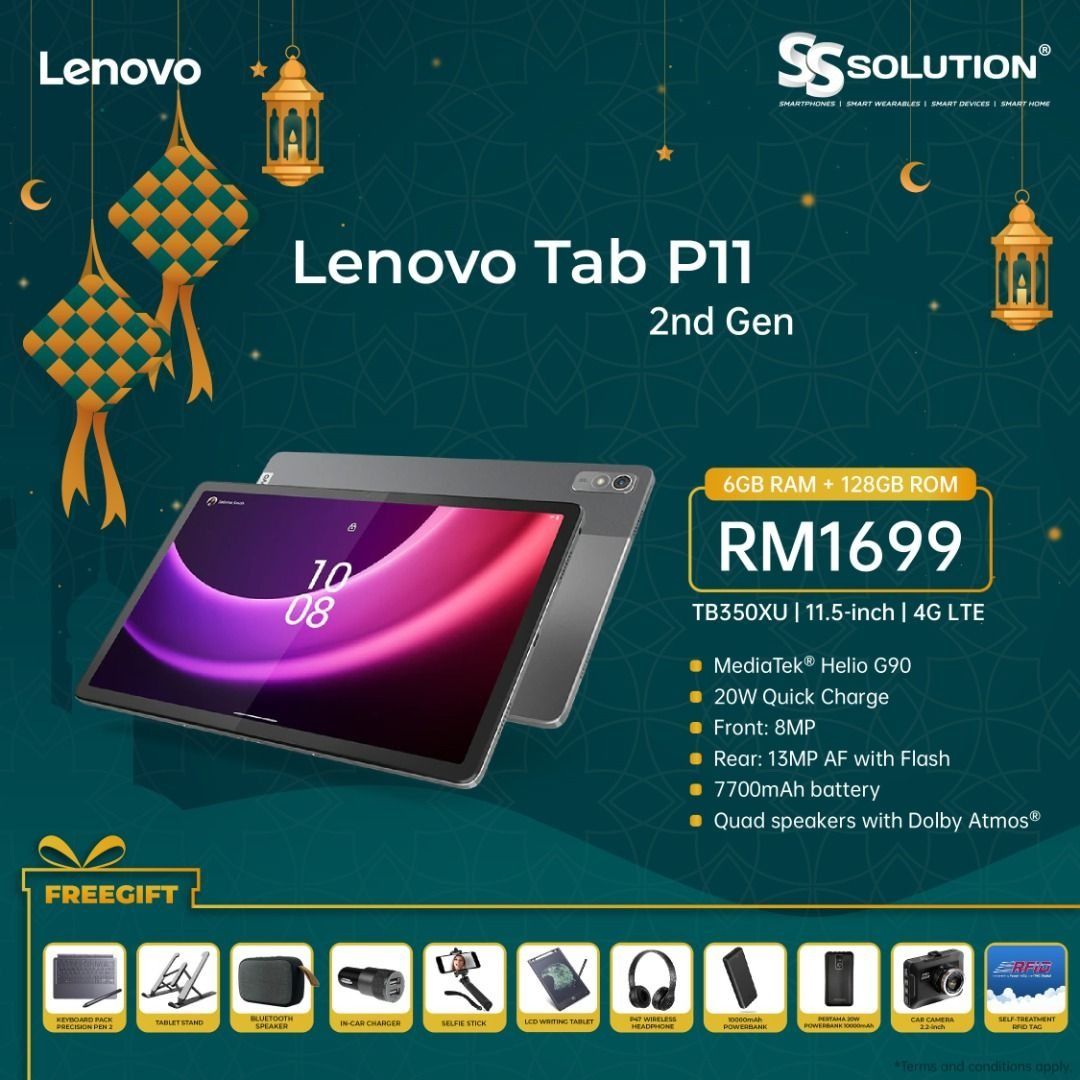 Lenovo Tab P11 (2nd Gen) 6GB RAM + 128GB ROM MediaTek® Helio G90T