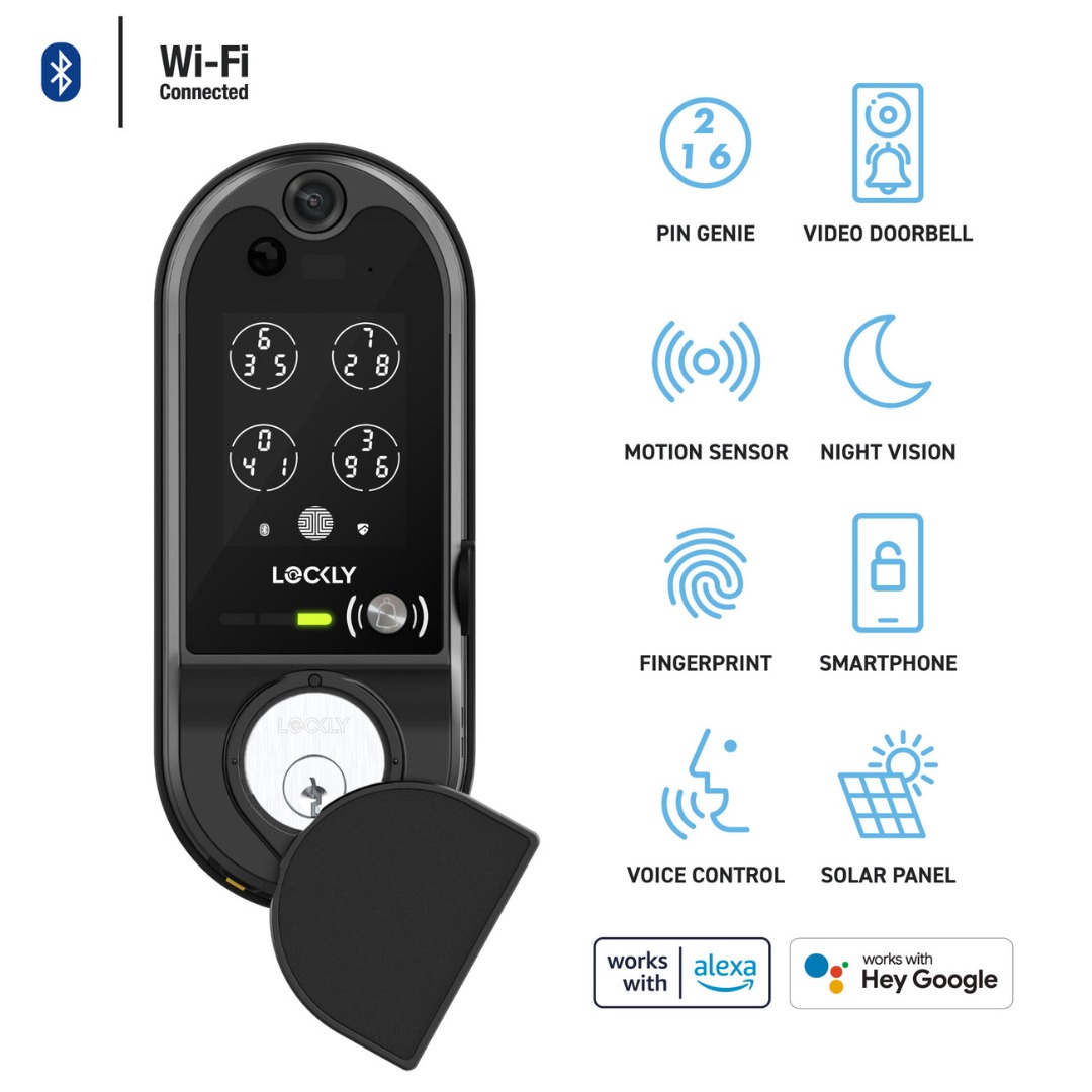 Lockly Digital Door Lock with built in video camera PGD798NVMB ...