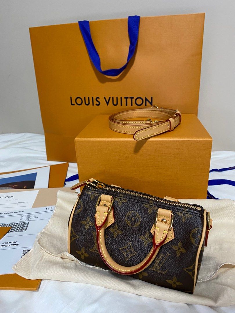 Louis Vuitton Nano Speedy 2023 FULL SET, Luxury, Bags & Wallets on Carousell