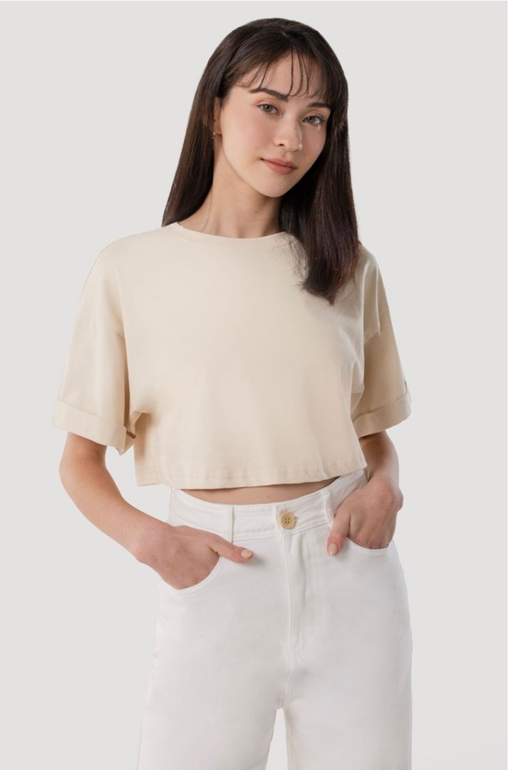 boxy crop top tee