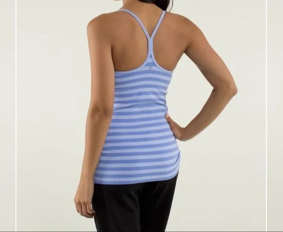 Lululemon Power Y Black Bulit In Bra Tank Top Women's Size 6