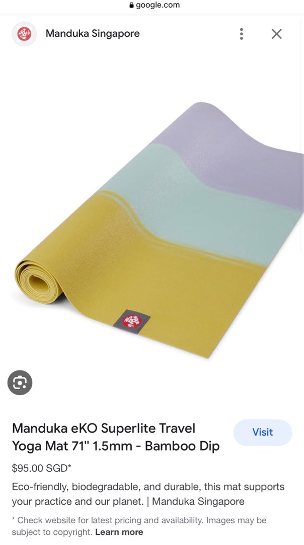Manduka Yoga eKO superlite Travel Mat, Sports Equipment, Other Sports
