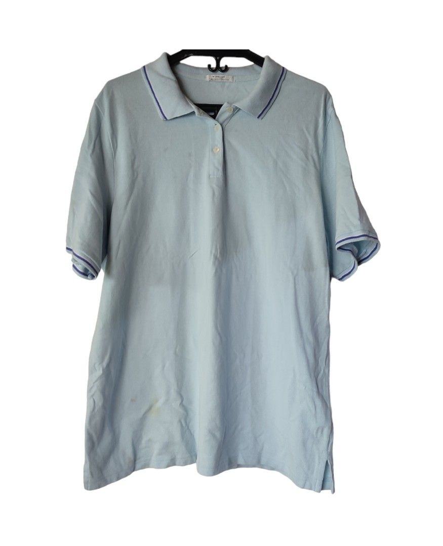 Marcs and Spencer Blue Polo Shirt (Category: Tshirts & Polo Shirts ) located in Mandaluyong City. Submitted by FreshFoldsPh (Listing ID 1235371065, Image 1). Description: Marcs And Spencer Blue Polo Shirt ₱150 + SF Size: Large Dimensions: Width: 23" Length: 27" Sleeve Opening: 7" Conditions: Removable stains.