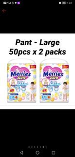 Merries Diapers Pant Size L & XL