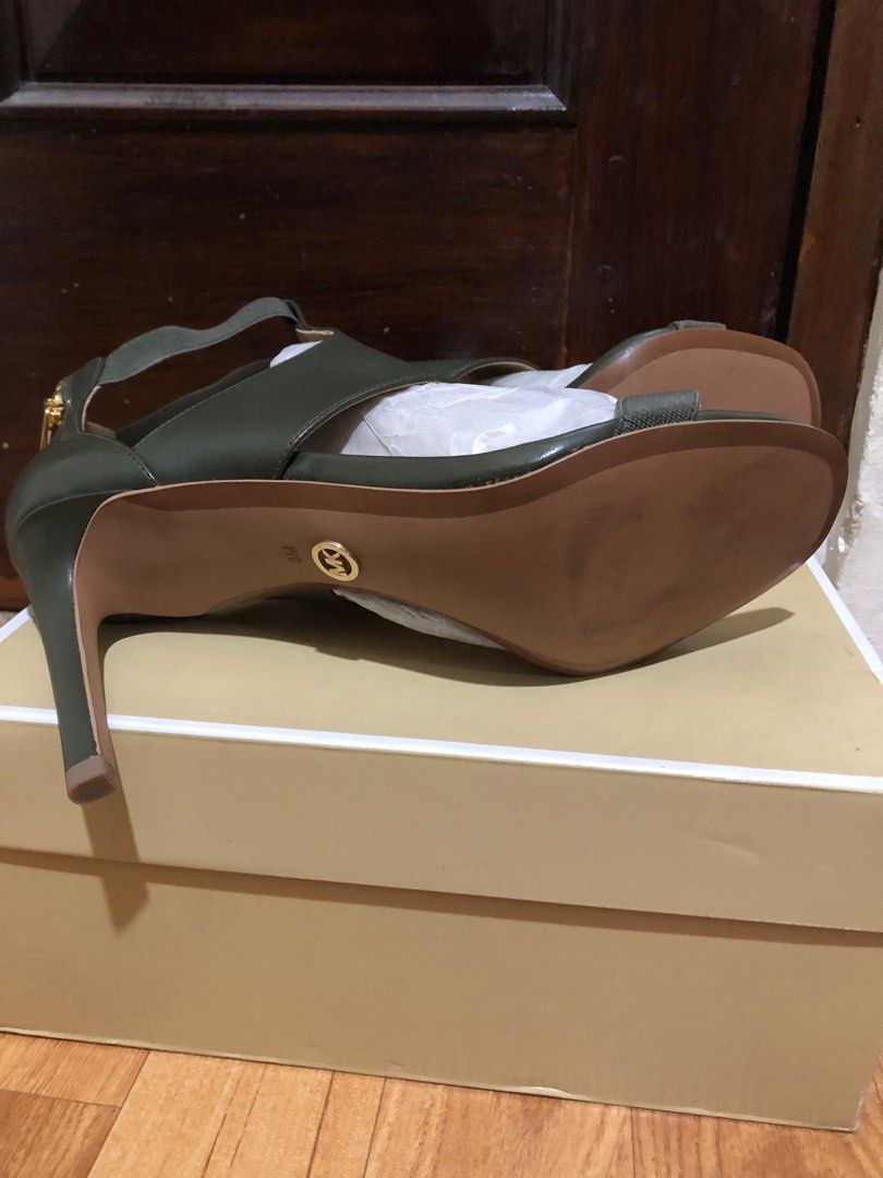 Michael Kors Dominique Leather Sandal Fesyen Wanita Sepatu di