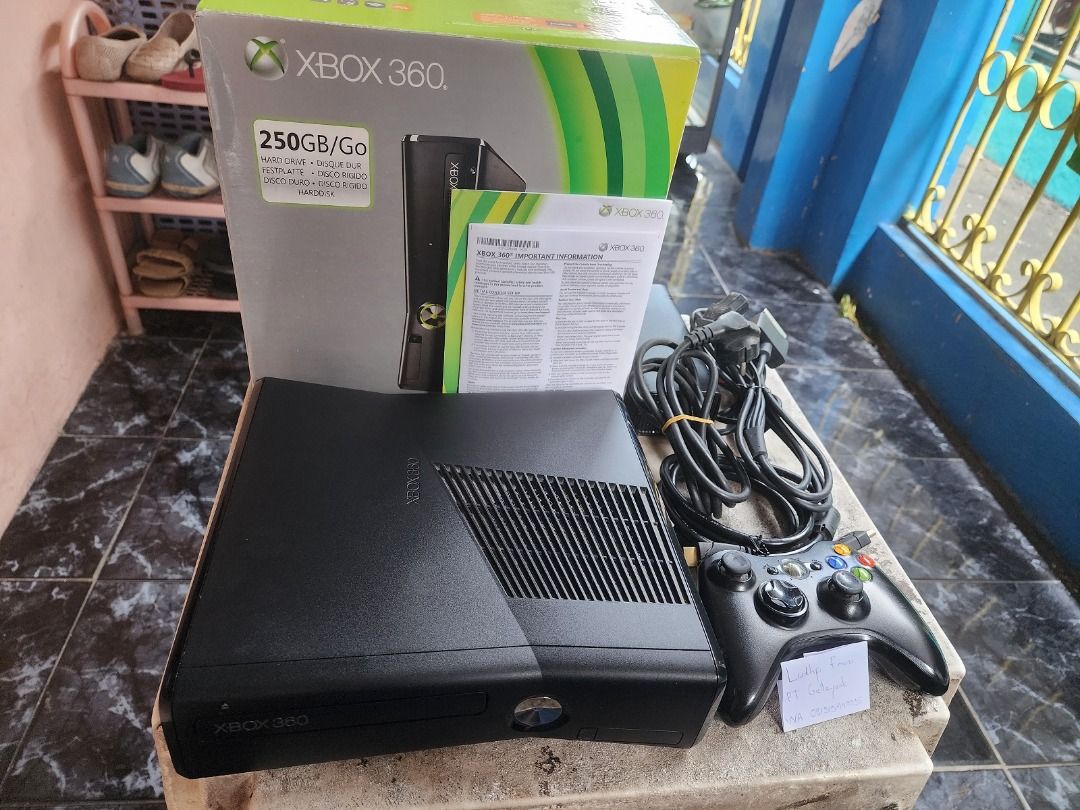 Microsoft Xbox 360 Slim S X360 250GB RGH Fullset not PS3 04