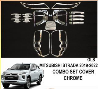 Mitsubishi Strada GLS / ATHLETE 2019 to 2023 Combo set w/ foglamp cover Chrome