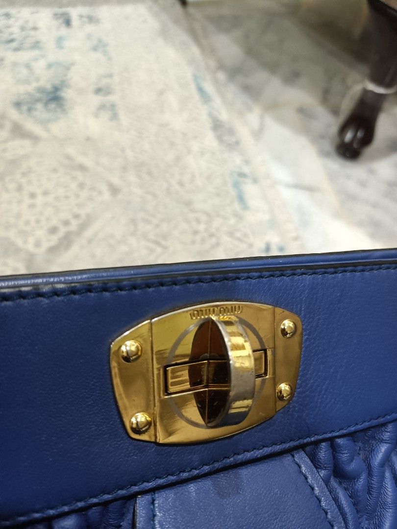MIU MIU Matelasse Turn Lock Top, Luxury, Bags & Wallets on Carousell