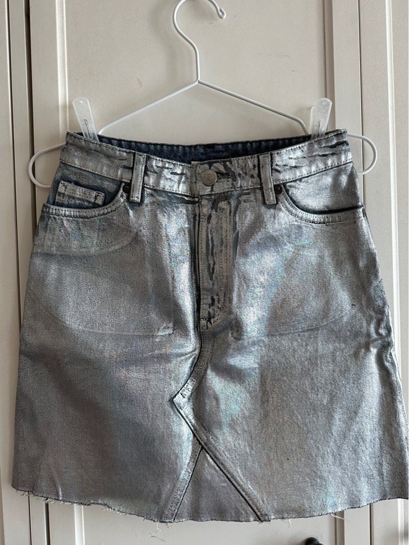 Monki denim mini skirt online