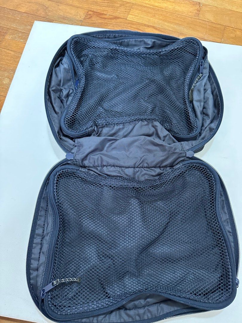 Muji travel toiletry bag navy, Hobbies & Toys, Travel, Travel