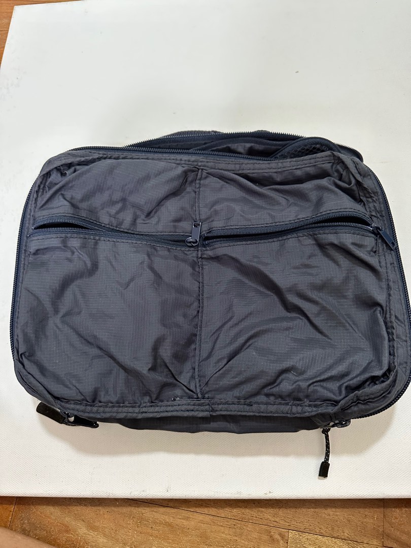 Muji travel toiletry bag navy, Hobbies & Toys, Travel, Travel