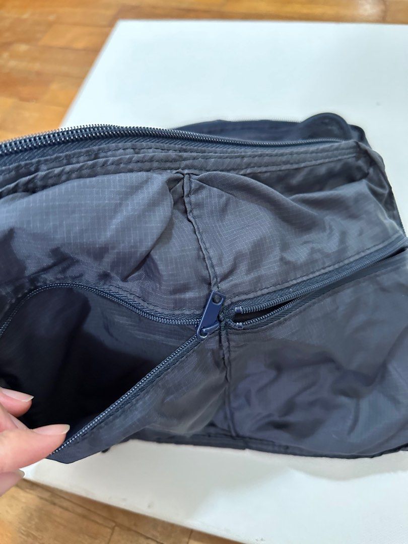 Muji travel toiletry bag navy, Hobbies & Toys, Travel, Travel