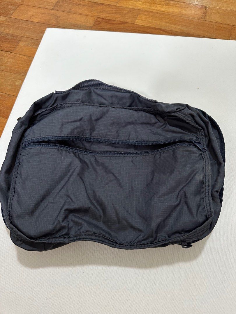 Muji travel toiletry bag navy, Hobbies & Toys, Travel, Travel