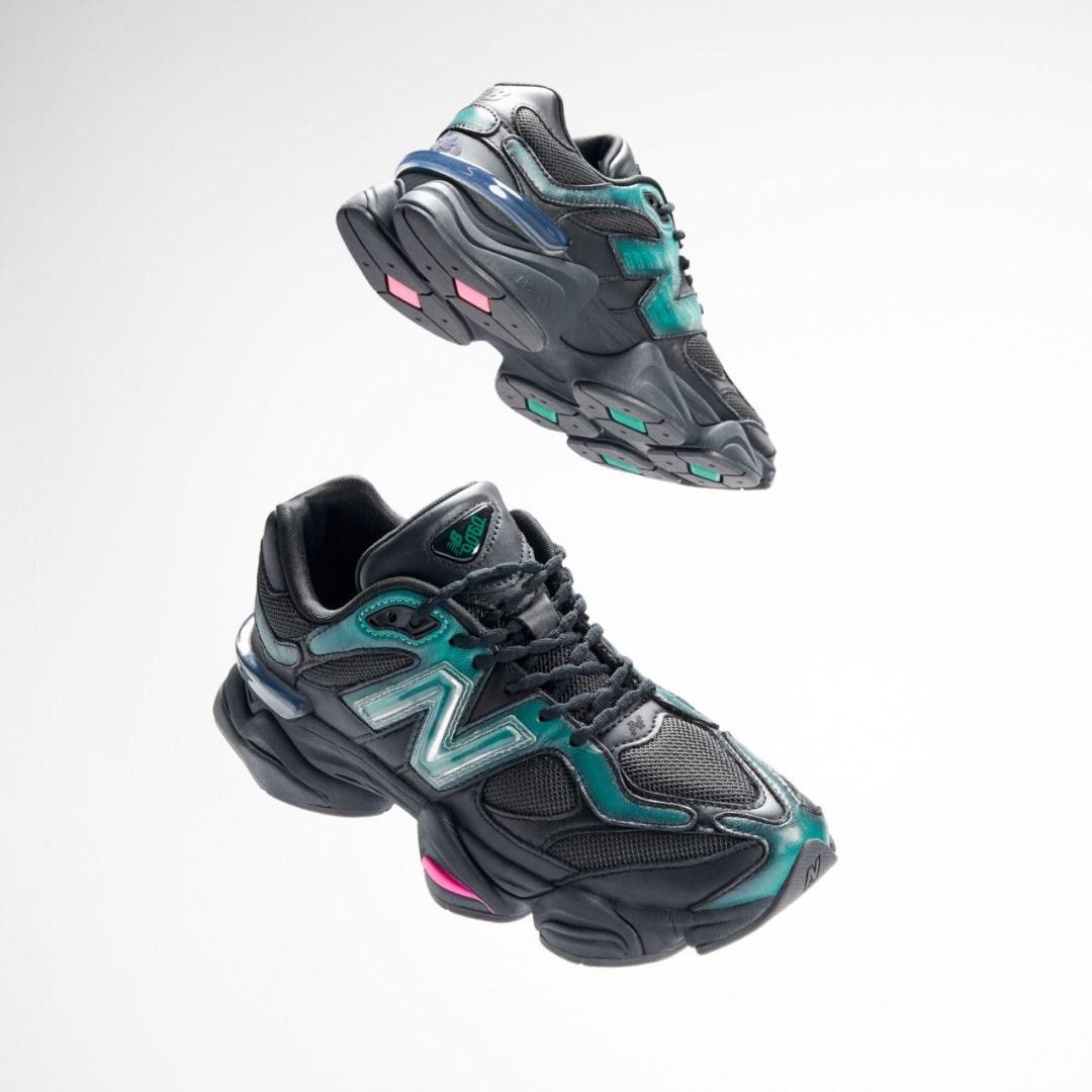 New Balance 9060 Mowalola Burglarwear Black Teal Pink, 女裝, 鞋