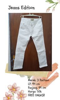 NEW! Jeans Putih 3 Pachino Original Pants
