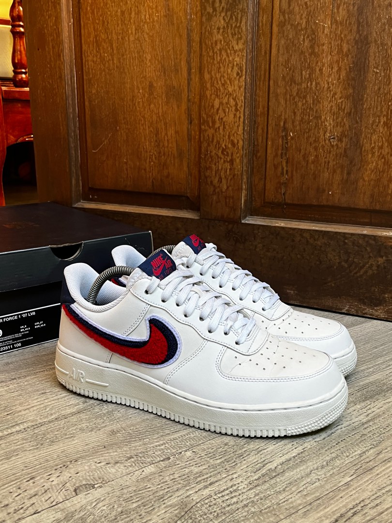 air force 1 chenille swoosh black