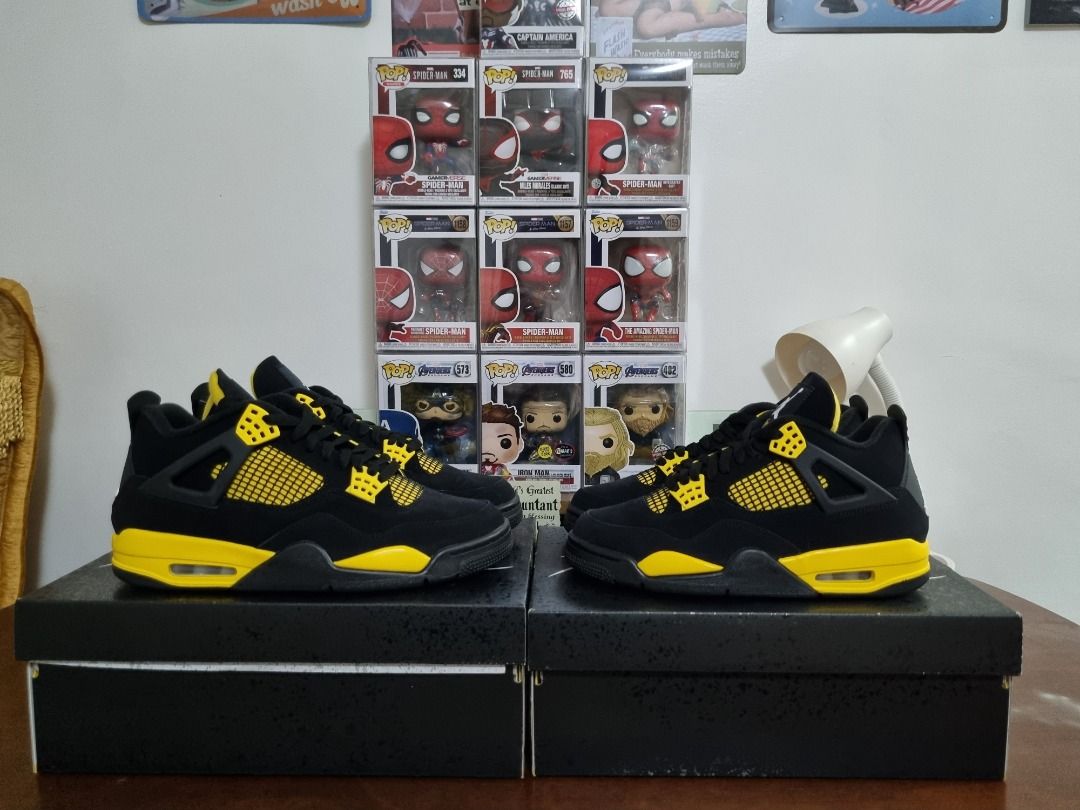 Nike Air Jordan 4 Retro Thunder Men s Fashion Footwear Sneakers