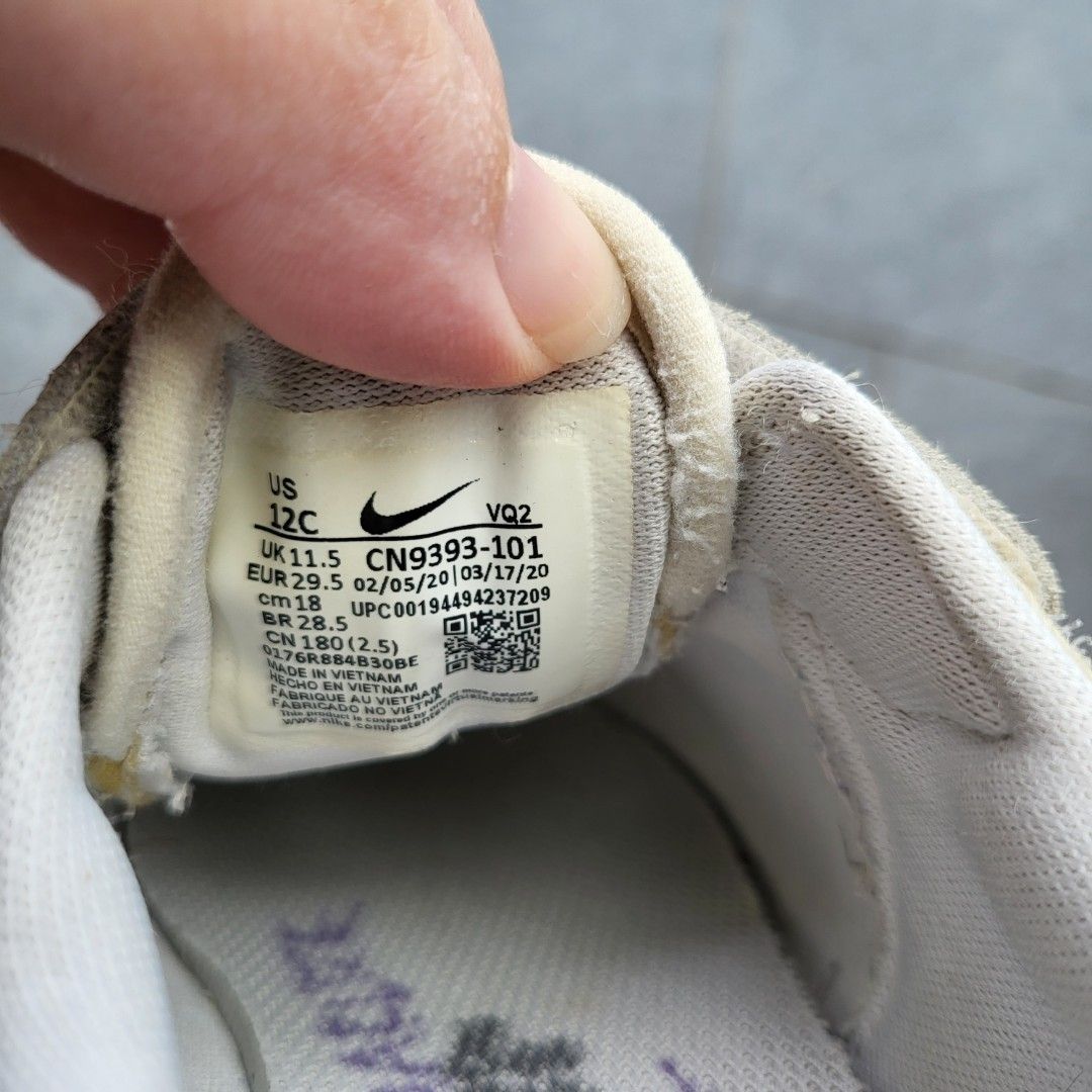 Nike school White shoes US 12C UK11.5 18cm