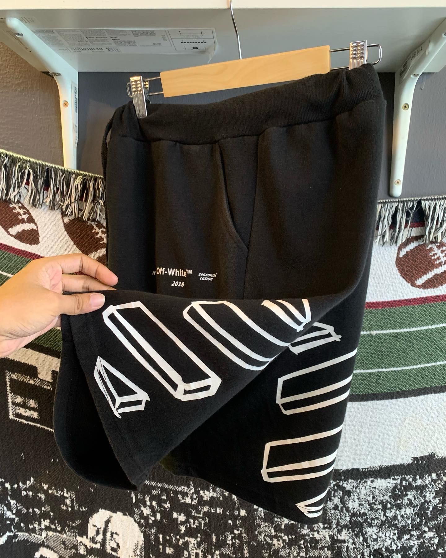 Off white half best sale pants