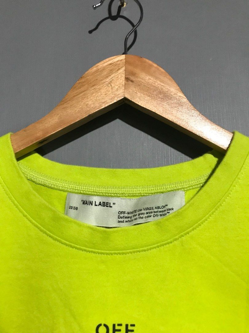 Off-White Spray Painting Oversized T-Shirt - Fluorescent Yellow